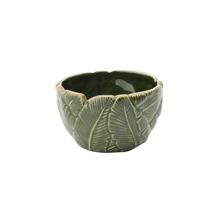 Bolw de cerâmica banana leaf