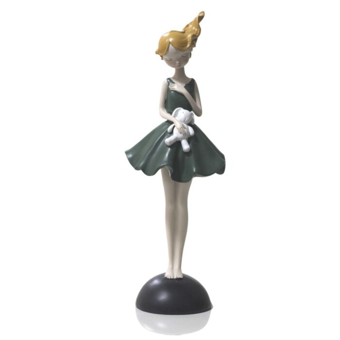 Menina decorativa com coelho