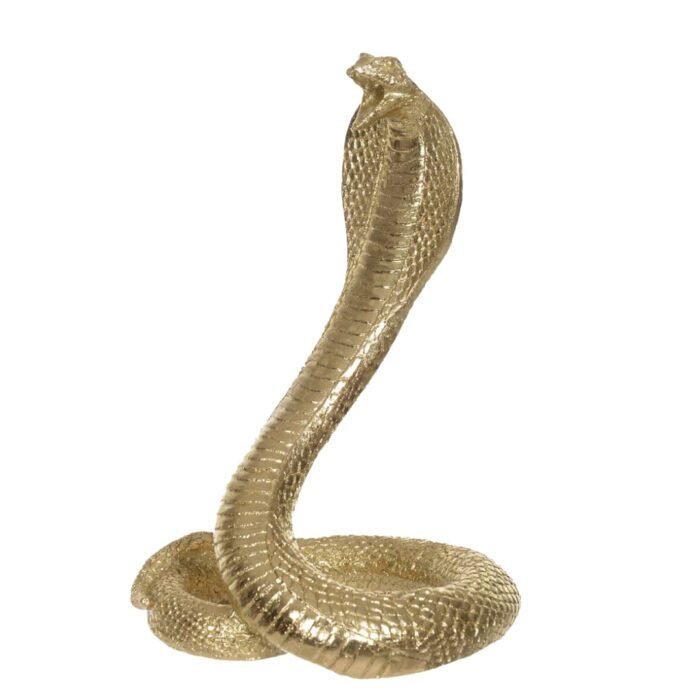 Escultura decorativa de resina serpente