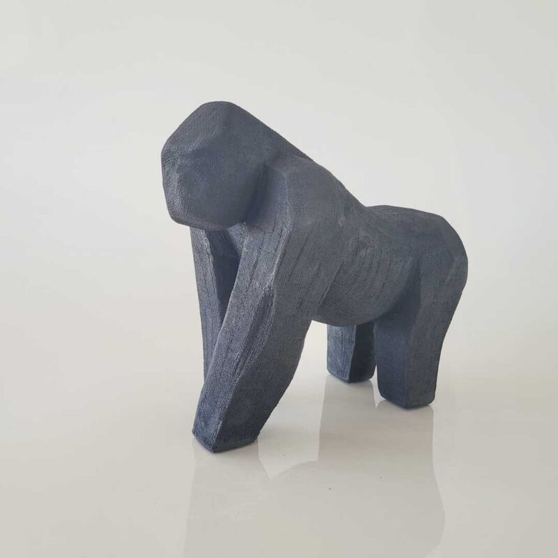 Escultura de resina Gorila G preto