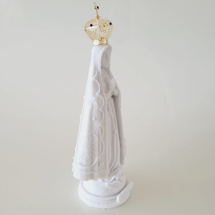 Estatueta de mármore de N Sra Aparecida 24cm c/ Coroa - Imagem 2