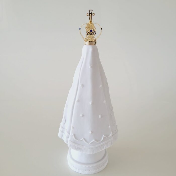 Estatueta de mármore de N Sra Aparecida 24cm c/ Coroa - Imagem 3