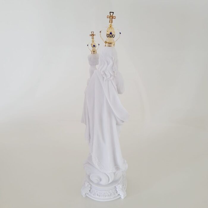 Estatueta de mármore de Nossa Senhora de Nazaré 30cm c/ Coroa - Imagem 2