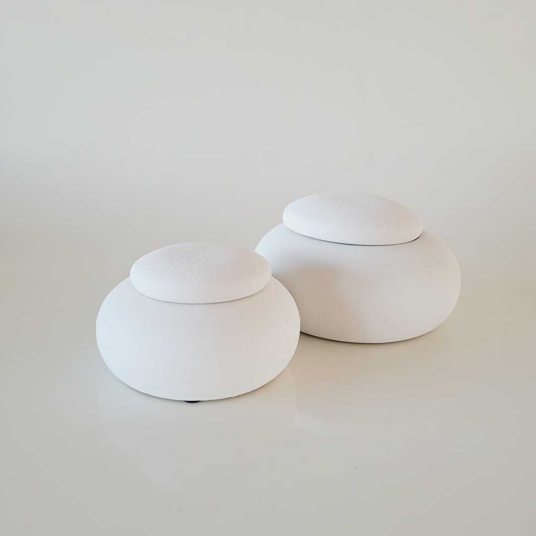 Potiche de cerâmica off white P - Imagem 2