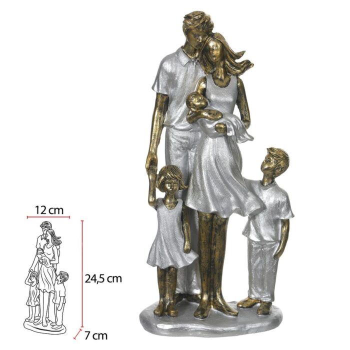 Escultura decorativa - Casal, Menina, Menino e Bebê - Imagem 2