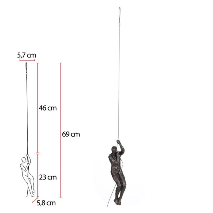 Escultura decorativa de resina alpinista - Imagem 2
