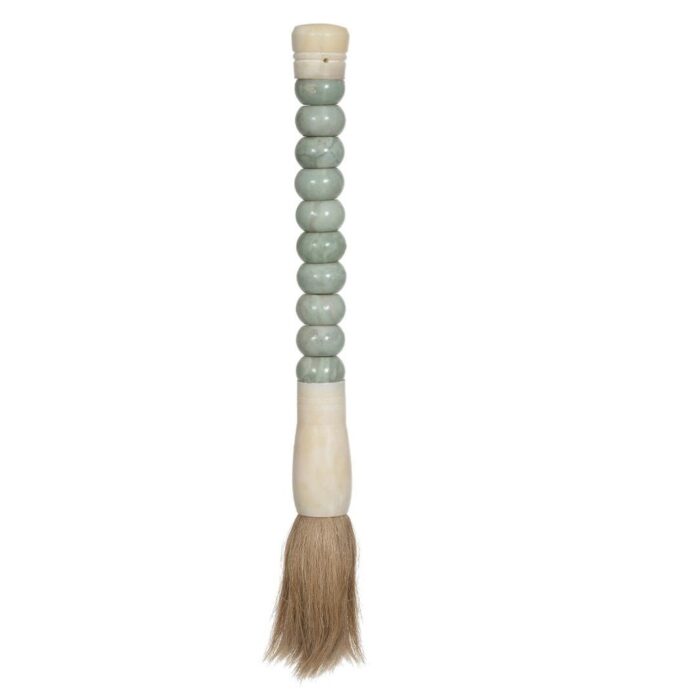 Pincel decorativo de pedra verde menta