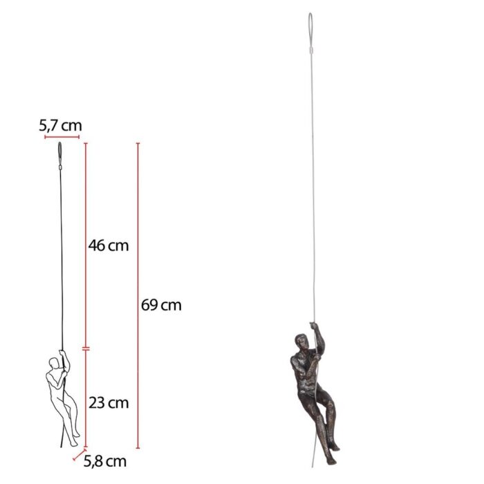Escultura decorativa de resina alpinista - Imagem 2