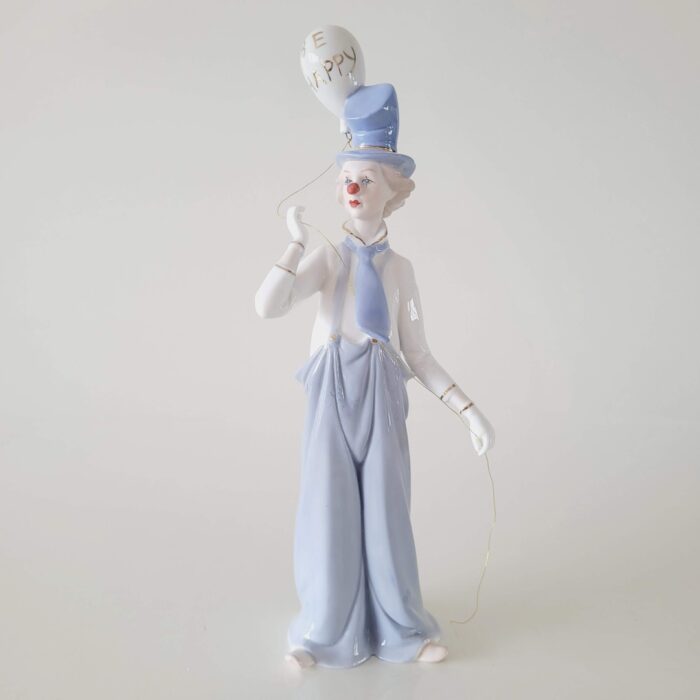 Figura de porcelana Palhaço com cartola