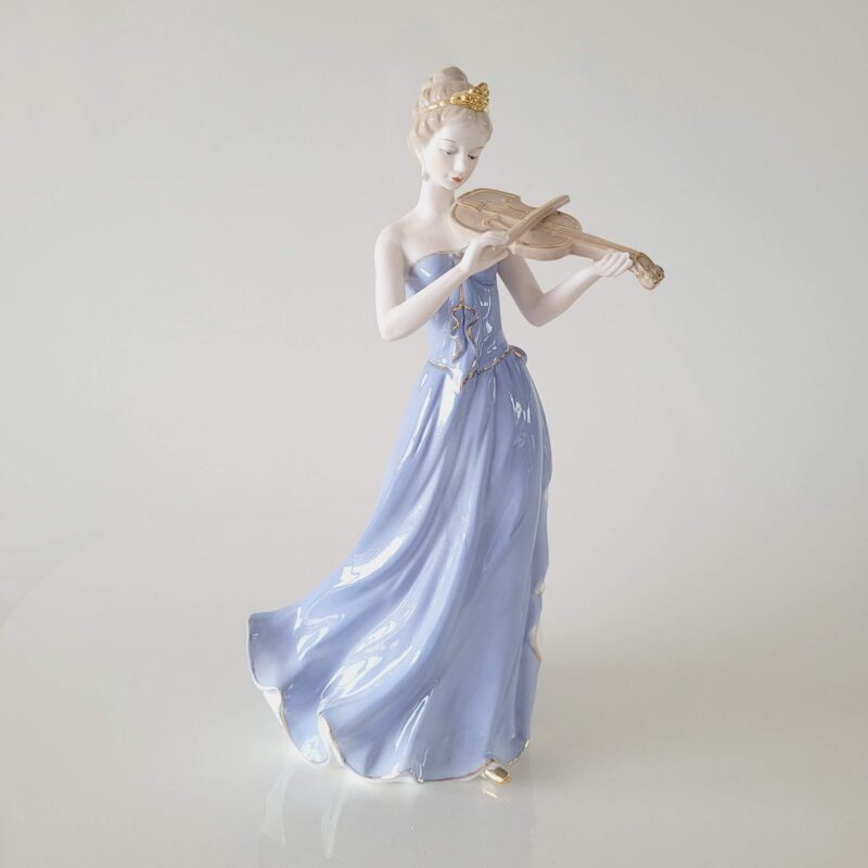 Figura de porcelana Violinista de coroa