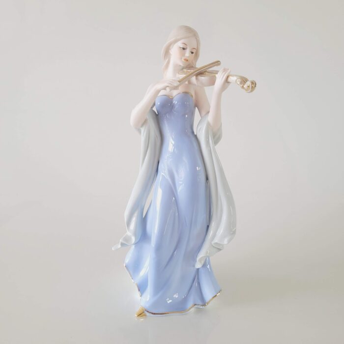 Figura de porcelana Violinista de echarpe