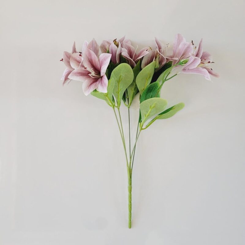 Buquê Lírio 38cm rosa velho