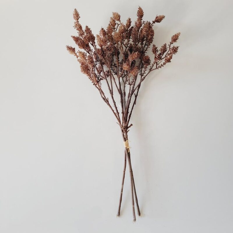 Haste de flores Silvestres 43cm marrom