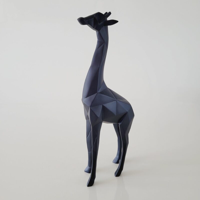 Escultura de resina Girafa geométrica preto G