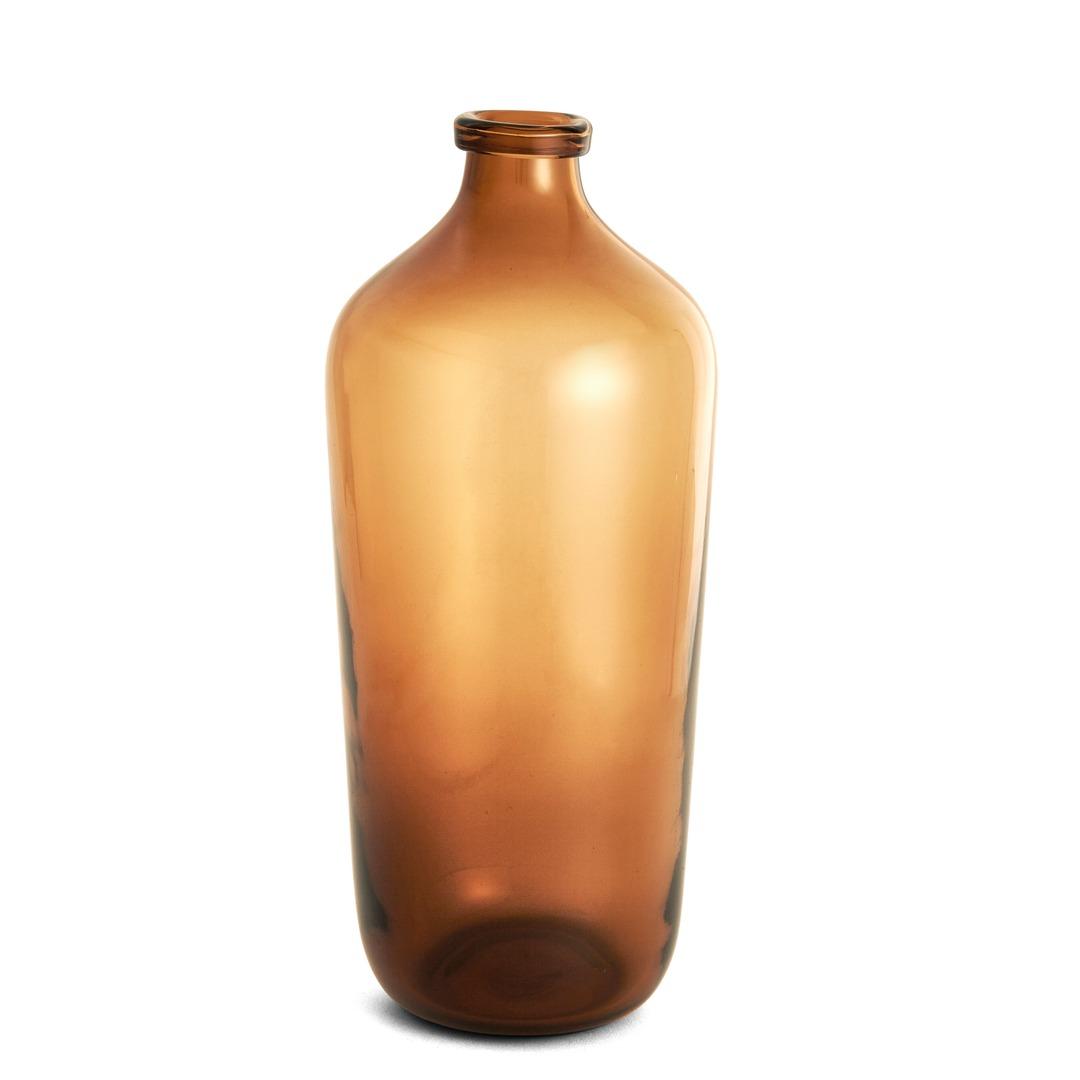 Vaso de vidro âmbar Garrafa G 40XØ18