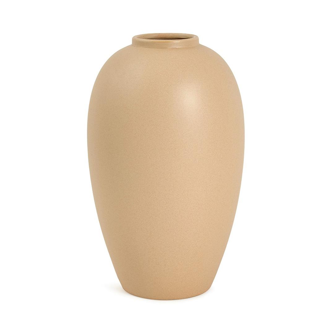 Vaso de cerâmica bege G 36xØ20