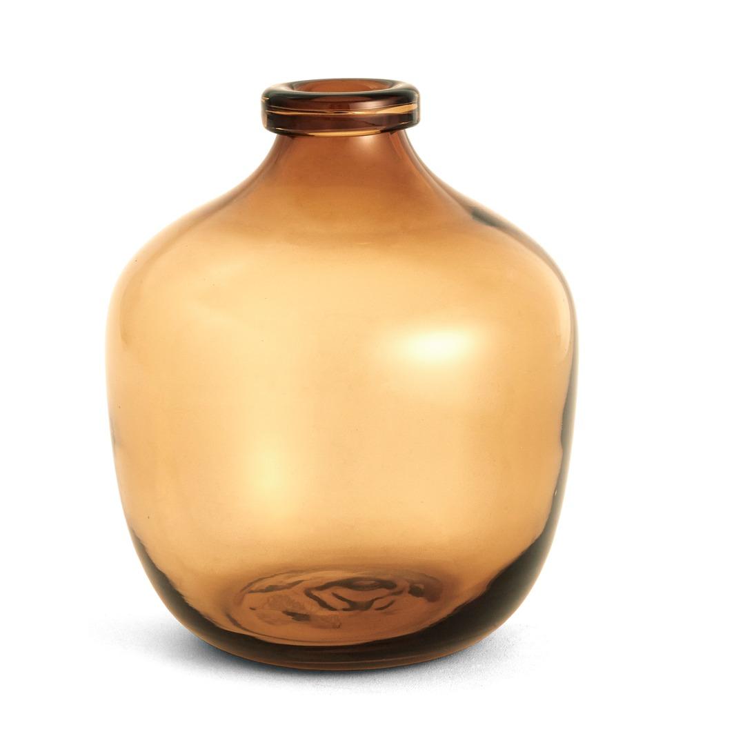 Vaso de vidro âmbar Garrafa P 22XØ18