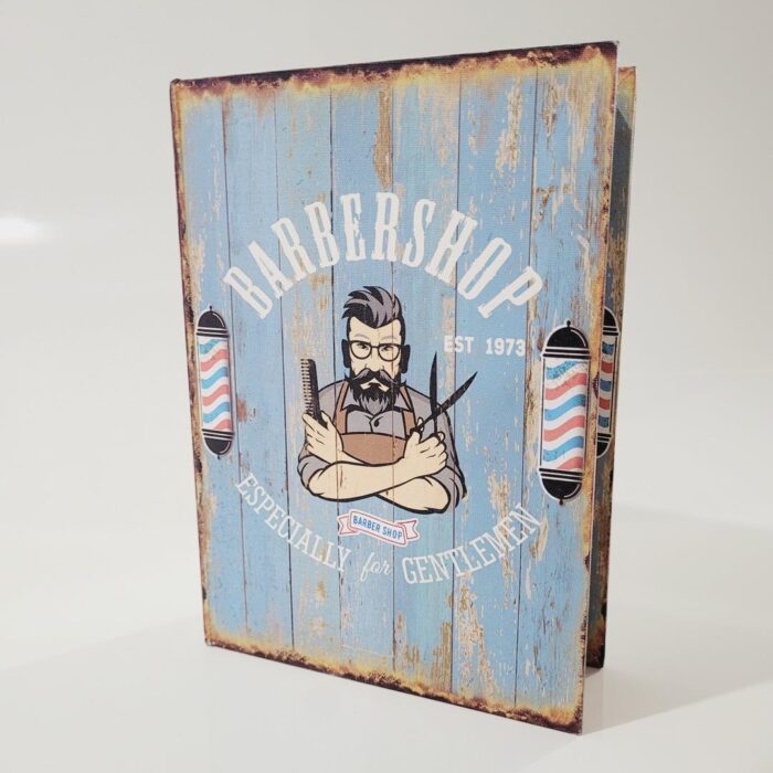 Caixa livro Barbeiro Barbershop par 30x21x6,5 24x16x4,5 - Imagem 3