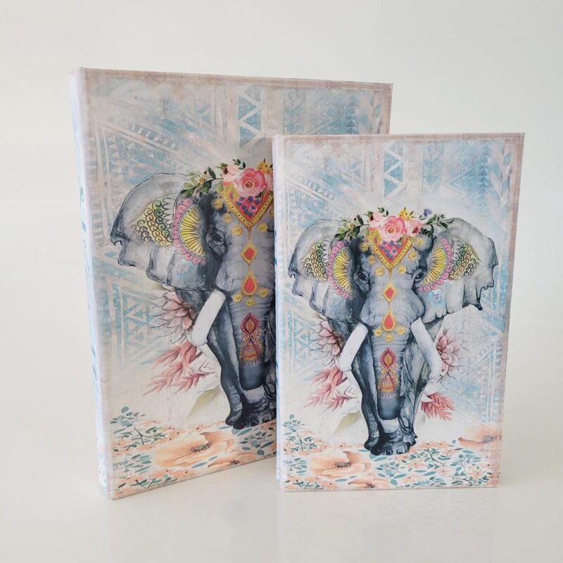 Caixa livro Elefante Hindu M 26x17x3,5