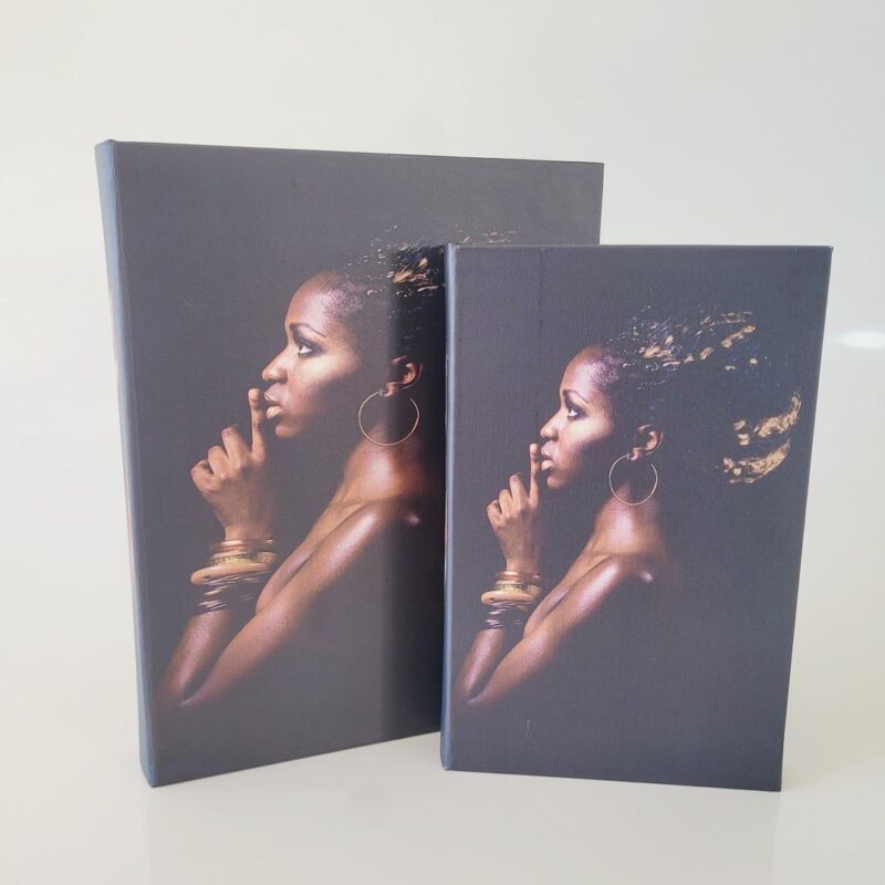 Caixa livro Negra M 26x17x3,5