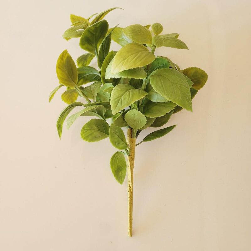 Buquê folhas Hortelã 32cm verde