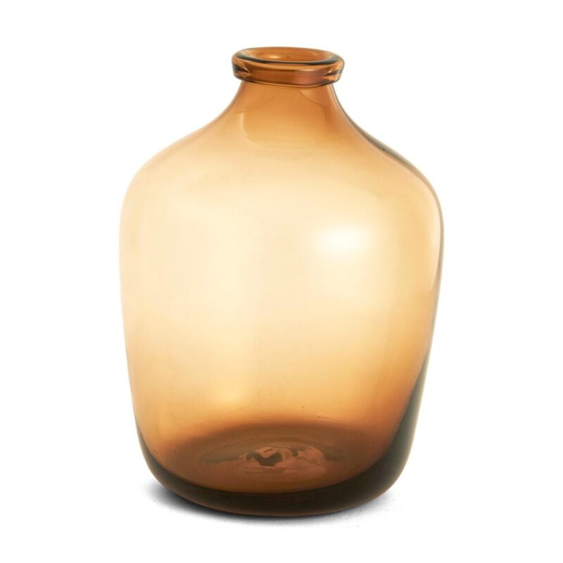Vaso de vidro âmbar Garrafa M 30XØ21