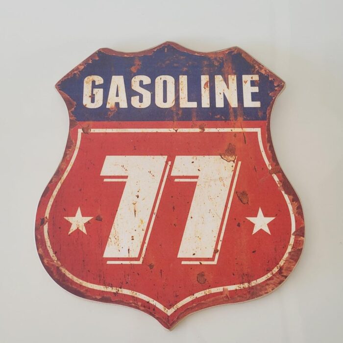 Adorno de parede de MDF Placa Gasoline 34x30