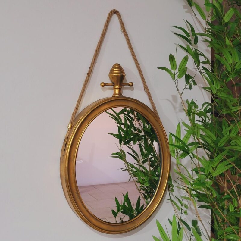 Espelho com moldura de metal Oblongo dourado G 62x43x5,5