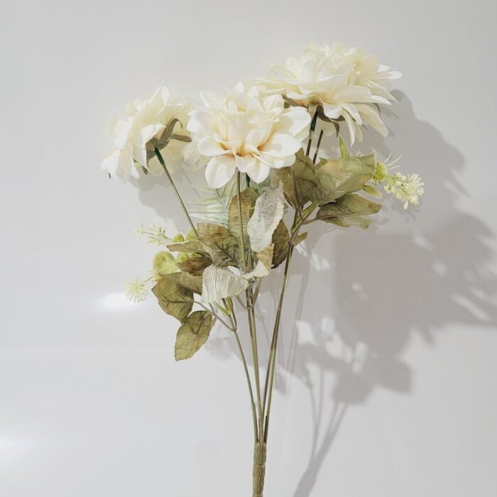 Buquê Crisântemo 40cm creme
