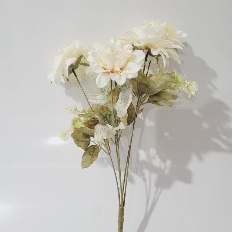 Buquê Crisântemo 40cm creme