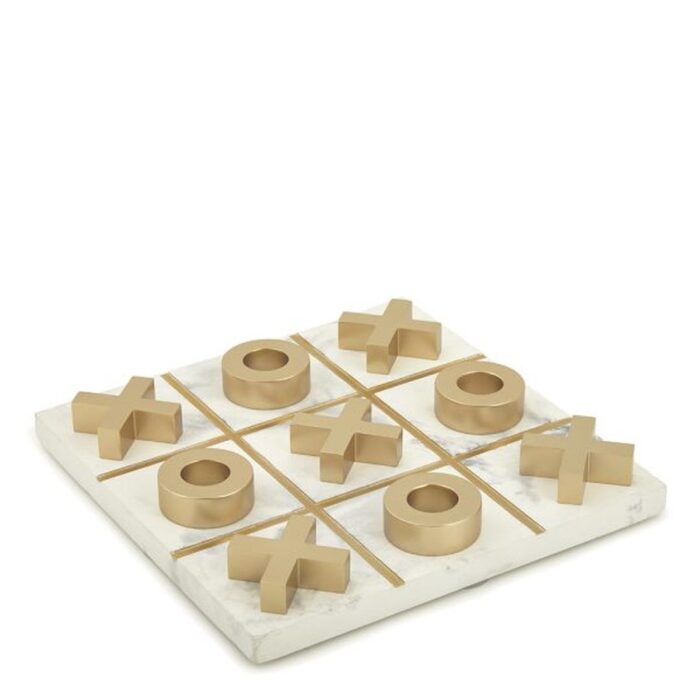Jogo da velha de cimento decorativo imitando mármore