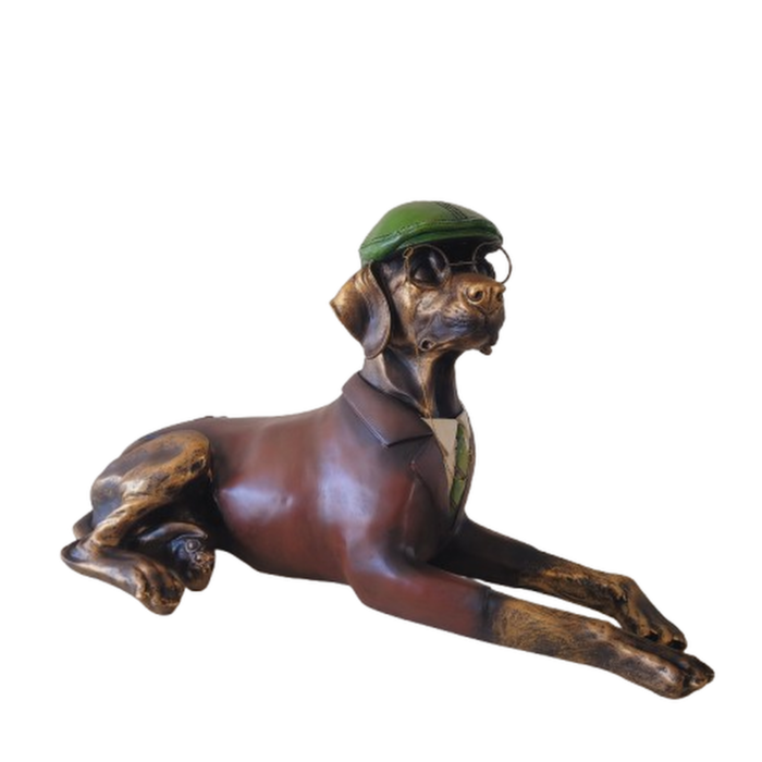 Figura de resina cachorro Xavier 37x67x30