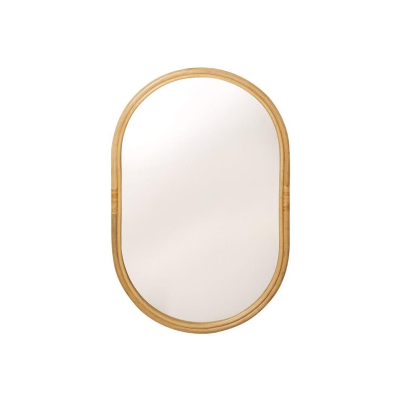 Espelho com moldura de Rattan Oblongo natural 75x51