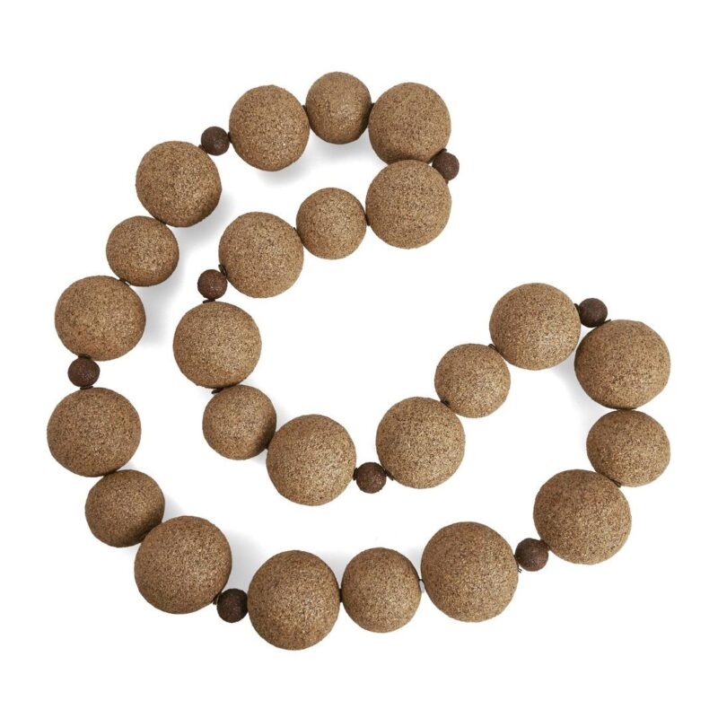 Colar de mesa de palha de café Esferas 115xØ9