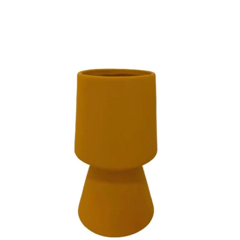 Vaso de cerâmica minimalista laranja