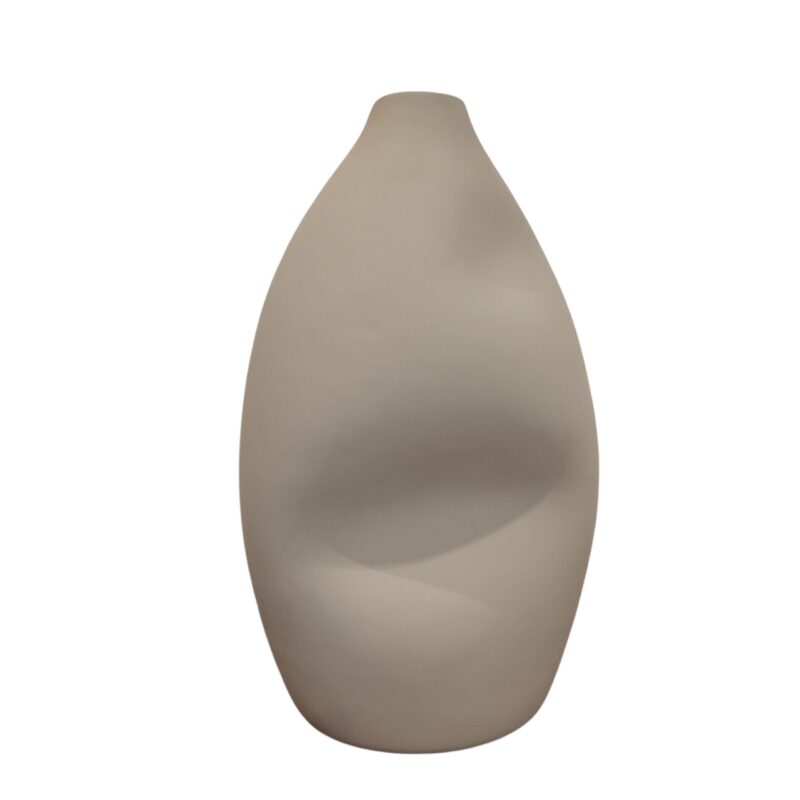 Vaso de resina Orgânico Coffe branco gelo